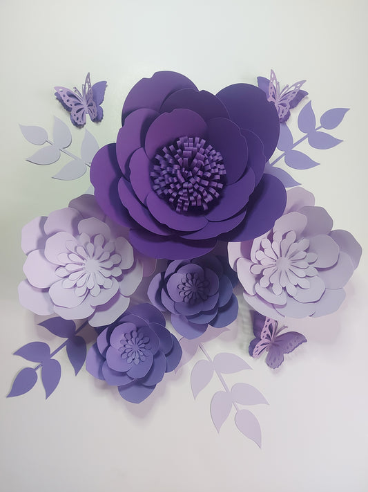 Purple Cardstock Bouquet